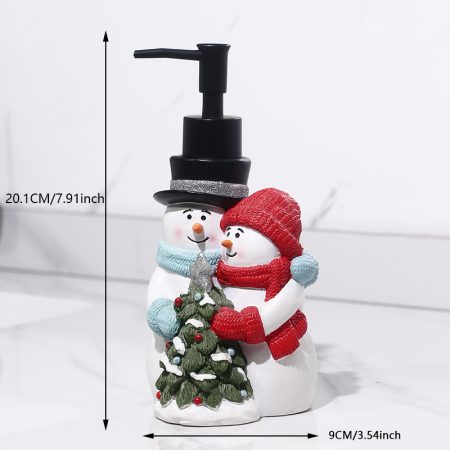 Christmas 2 Snowmen Soap Dispenser